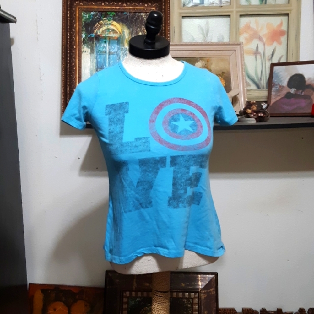Marvel Tagless Tee Tshirt Shirt top shortsleeve Womens sz Large